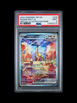 Pokemon Raging Bolt EX Temporal Forces 208/162 Special Illustration Card PSA 9 - Image 1