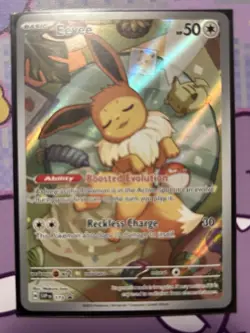 Pokemon TCG Eevee Prismatic Evolutions ETB Black Star Promo Card - Image 1