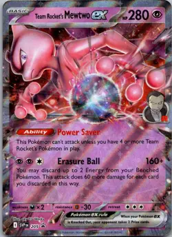 Team Rocket's Mewtwo ex Promo SV: Scarlet & Violet Promo Cards 205 NM - Image 1