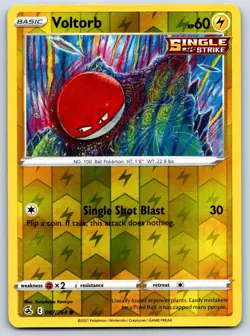 Voltorb - Reverse Holo Fusion Strike 087/264 Tomokazu Komiya 151 Pokemon Card NM - Image 1