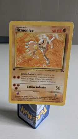 Cartw Pokemon Hitmonlee 22/62 Fossil Rara Light Played Ita - Image 1