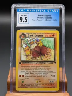 2000 Pokemon Team Rocket Dark Dugtrio #23 1st Edition CGC Gem Mint 9.5/10 - Image 1