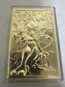 1999 MewTwo Pokemon 24K Gold Plated Trading card Limited Edition Burger King - Image 1