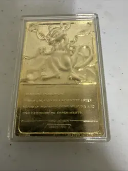 1999 MewTwo Pokemon 24K Gold Plated Trading card Limited Edition Burger King - Image 3