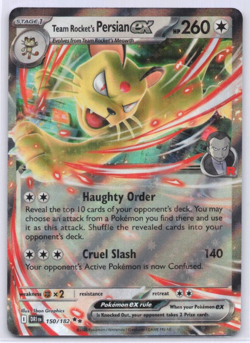 Team Rocket's Persian EX 150/182 - Destined Rivals Pokemon Card - NM - Near Mint - Image 1