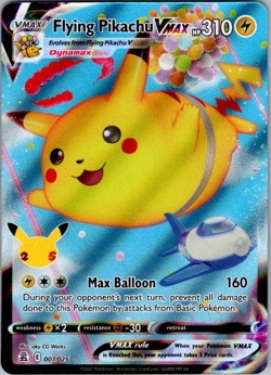 Flying Pikachu VMAX - 007/025 - Pokemon Celebrations Sword Shield Rare Card NM - Image 1