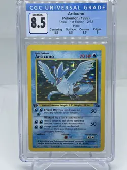 CGC 8.5 Articuno 1999 Fossil 1st Edition 2/62 Holo Pokemon Card WOTC Rare TCG - Image 1