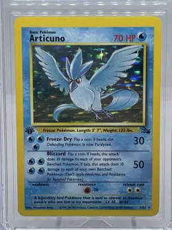 CGC 8.5 Articuno 1999 Fossil 1st Edition 2/62 Holo Pokemon Card WOTC Rare TCG - Image 2