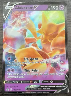 Alakazam V SWSH083 Pokemon TCG Sword & Shield Promo Cards Holo MINT NM - Image 1