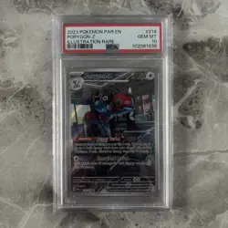 Pokemon Porygon-Z Illustration Rare Card PSA 10, 214/182, Paradox Rift - Image 1