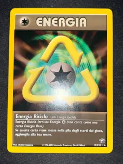 Pokemon - Energia Riciclo 105/111 - Neo Genesis Unlimited - Rara Non Holo ITA - Image 2