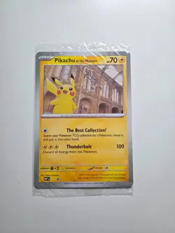 Pikachu At The Museum, Pokemon X Natural History Museum Jumbo Promo Pokemon Card - Image 1
