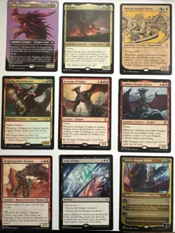 MTG Dragon Tribal Commander Lot - The Ur-Dragon Deck Core Cards - Image 1