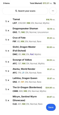 MTG Dragon Tribal Commander Lot - The Ur-Dragon Deck Core Cards - Image 2