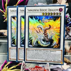 3x Yugioh Playset Sangenpai Bident Dragion MP25-EN190 Ultra Rare 1st Near Mint - Image 1