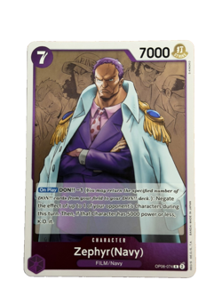 New: One Piece CCG Zephyr (Navy) OP06-074 Wings of the Captain Foil Rare - Image 1