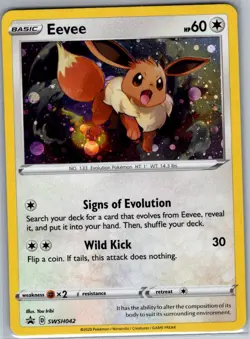 Eevee SWSH042 Holo SWSH: Sword & Shield Promo Cards - Pokemon Card - NM - Image 1