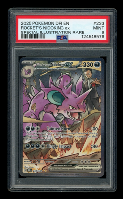 2025 Pokemon Team Rockets Nidoking TCG Card 233/182 Destined Rivals PSA 9 - Image 1