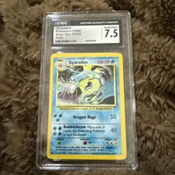 Gyarados Pokemon (1999) Base Set - 7/130 CGC Near Mint 7.5 - Image 1