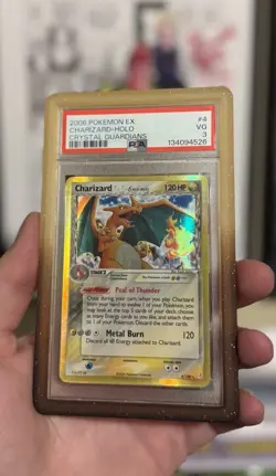 2006 Pokemon EX Crystal Guardians #4 Charizard Holo PSA 3 VG - Image 1