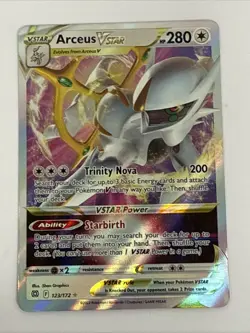Arceus VSTAR 123/172 Swsh09: Brilliant Stars Ultra Rare NM Pokemon TCG - Image 1