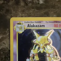 Pokemon TCG Alakazam Base Set 1/102 Holo Rare 1999 80 HP Stage 2 English - Image 3