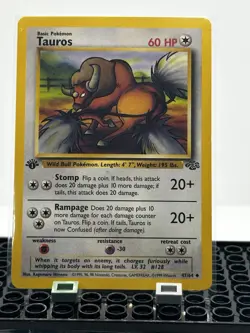 Pokemon TCG Tauros 1st Edition Jungle 47/64 WOTC - Image 1