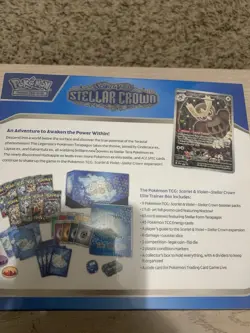 Pokemon TCG Scarlet & Violet-Stellar Crown Elite Trainer Box Noctowl Terapagos - Image 2