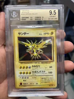 Pokemon TCG Zapdos Japanese Base Set Holo Rare BGS 9.5 Gem Mint PSA CGC - Image 1