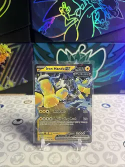 Pokemon TCG Iron Hands EX Paradox Rift Holo Ultra Rare 070/182 - Image 1