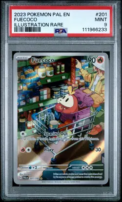 2023 POKEMON PAL EN-PALDEA EVOLVED ILLUSTRATION RARE #201 FUECOCO PSA 9 - Image 1