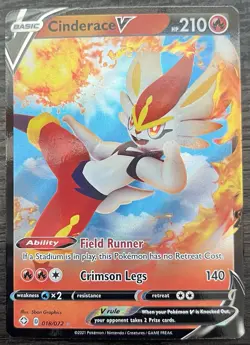 Cinderace V 018/072 Pokemon TCG Sword Shield Shining Fates Holo MINT NM - Image 1