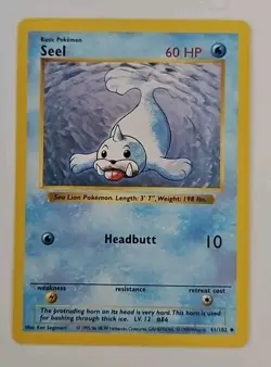Pokemon 1999 Base Set Shadowless Seel #41 NM+ English - Image 1