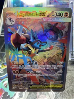 Mega Lucario EX Pokemon 179/132 Textured Holo Card NM (PLZ READ DESCRIPTION) - Image 1