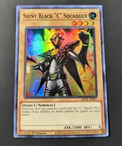 Yu-Gi-Oh! Shiny Black "C" Squadder Super Rare Card MP21-EN037 LP - Image 1
