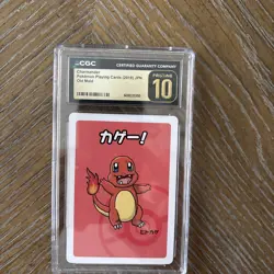 ✨✨ CGC PRISTINE 10 CHARMANDER OLD MAID PLAYING CARDS 2019 JAPANESE POKEMON CARD - Image 1