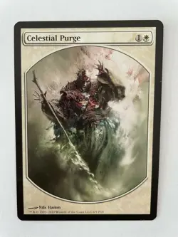 MTG PROMO DCI CELESTIAL PURGE NM TEXTLESS MAGIC THE GATHERING WHITE FULL ART - Image 3