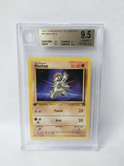POKEMON ROCKET 1ST EDITION MACHOP #59 BGS 9.5 VERY NICE!!!!!! - Image 1