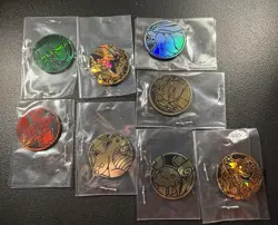 (8) Pokemon Official TCG Tokens Coins Lot of (8) NO DUPLICATES Sparkle, Gold - Image 2