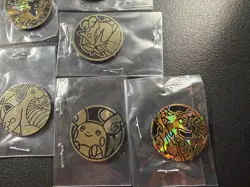 (8) Pokemon Official TCG Tokens Coins Lot of (8) NO DUPLICATES Sparkle, Gold - Image 3