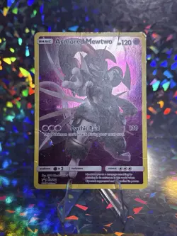 Pokemon TCG Armored Mewtwo Holo 2019 Black Star Promo SM228 DAMAGED - Image 3