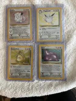 Pokemon TCG Clefairy Doll Base Set Unlimited LOT of 4 Star Symbol - Image 1