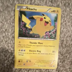 Pokemon Pikachu XY89 Holo Basic Card XY Set TCG English Standard Size - Image 1