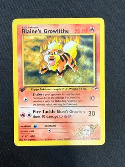 Blaine’s Growlithe 35/132 | Gym Heroes | Non Holo Pokemon Card MP - Image 1