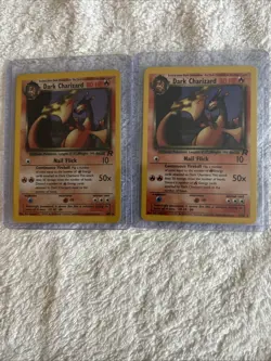 Dark Charizard Holo Unlimited Foil and No Holo No.006 Pokemon Card - Image 1
