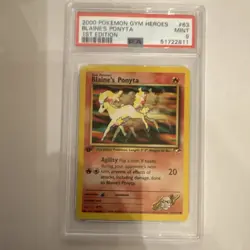 Pokemon Blaine's Ponyta 63/132 Gym Heroes 1st Edition PSA 9 Regular Common Card - Image 1