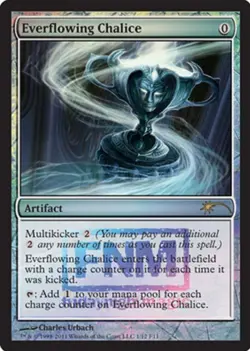 X 1 Everflowing Chalice / Calice toujours ruisselant FOIL FNM Promo NM magic mtg - Image 1