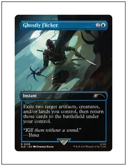 1x Ghostly Flicker, 2229, Non-Foil, Ghost of Tsushima Secret Lair Magic MTG NM - Image 1