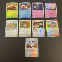 Pokemon Prismatic Evolutions TCG 9 Pokeball Reverse Holo Lot Eevee Sylveon - Image 1