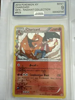 2016 Pokemon Generations #RC5 Charizard holo Radiant Collection AGS 9 Mint - Image 1